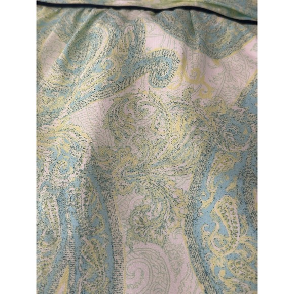 Sail to Sable STS Strapless Empire Silk Dress Green White Paisley Flowy Prom - Picture 13 of 14